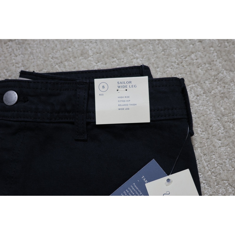 Universal Thread Womens Sailor Wide Leg High Rise Black Jeans Size 8 NWT - Picture 3 of 7